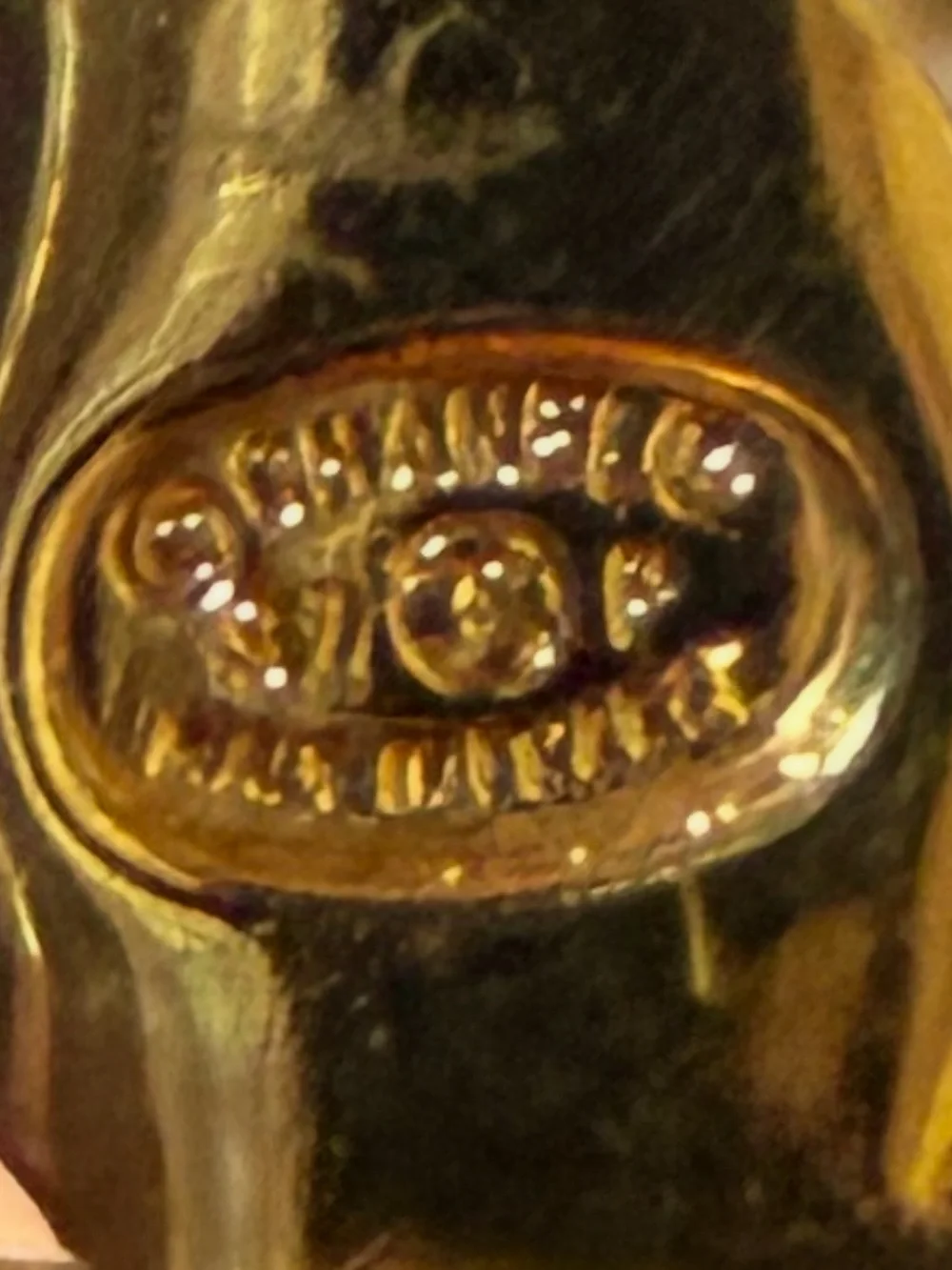 Authentic Chanel Spring 1997 Large Gold CC Turnlock Clip On Earrings